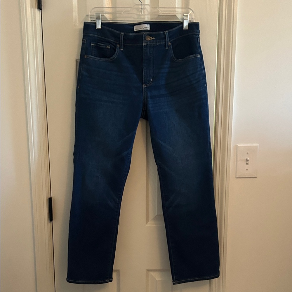 LOFT Women’s Dark Blue Straight Jeans